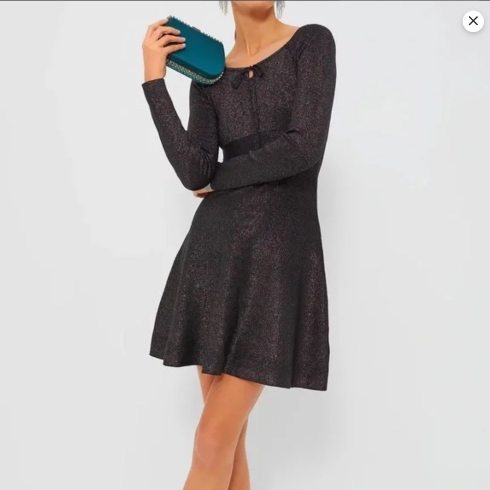 Hyacinth House Selena Dress Black Shimmer Size S NWT Holiday Party Mini